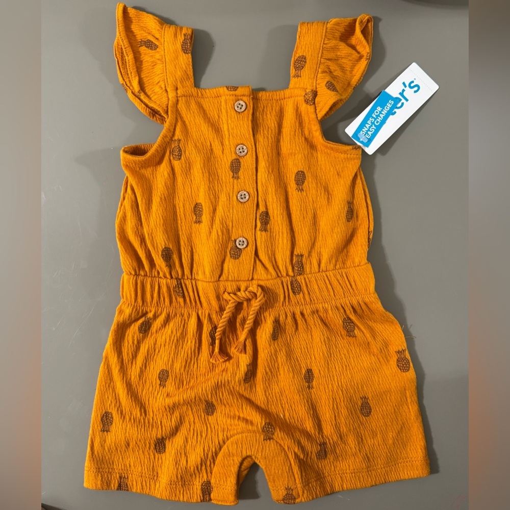 Carter's Orange Pineapple Romper
